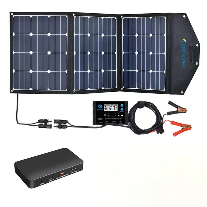 ACOPower Foldable Solar Panel Kit Suitcase --- 90W, 120W