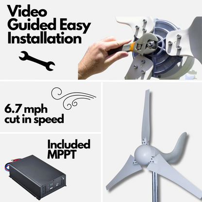 Automaxx Marine 400W Wind Turbine Generator Kit