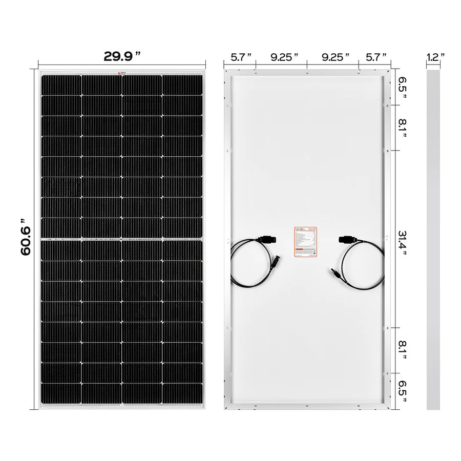 RICH SOLAR MEGA 200 | 200 Watt Solar Panel | Premier 12V Off-Grid Solar Panel for RVs Cabins, Boats | 25-Year Output Warranty | UL Certified