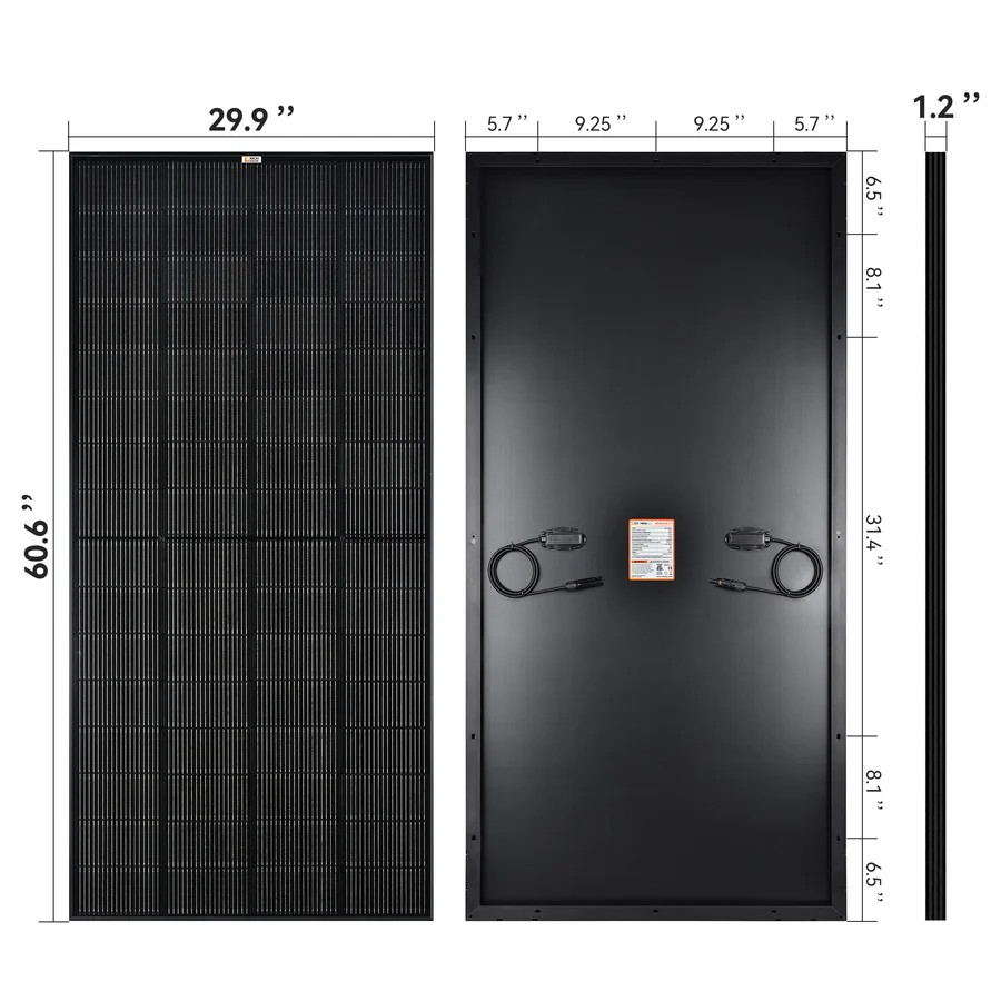 RICH SOLAR MEGA 200 | 200 Watt Solar Panel | Premier 12V Off-Grid Solar Panel for RVs Cabins, Boats | 25-Year Output Warranty | UL Certified